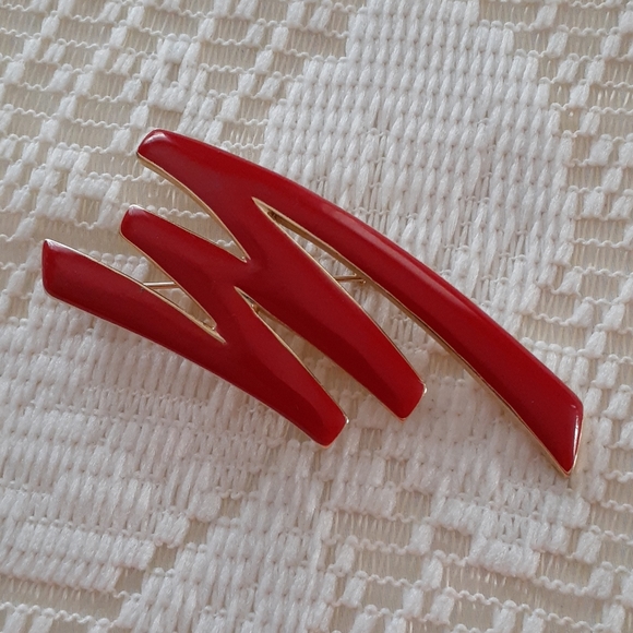 Vintage Fashion Red Brooch - Picture 4 of 7